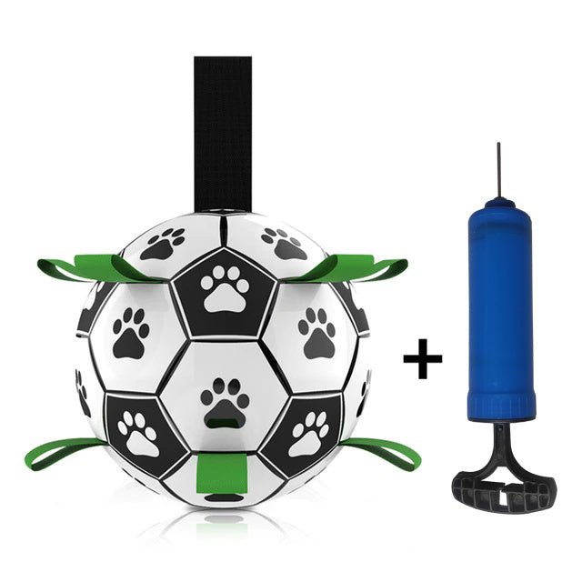 Dog Toys Interactive Pet Football Toys with Grab Tabs Dog Outdoor training Soccer Pet Bite Chew Balls for Dog accessories - iztia