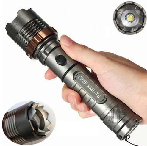 CREE t6 glare flashlight T6 flashlight T6 zoom rechargeable flashlight - iztia