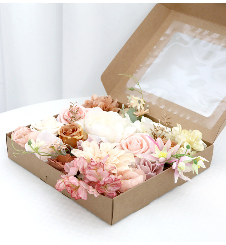 Flower Box Wedding Birthday Party Gift Wedding Bridesmaid Bridal Bouquet - iztia