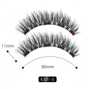 Natural Long Lasting Magnetic Liquid Eyeliner & Magnetic False Eyelashes & Tweezer Set Make up Set - iztia