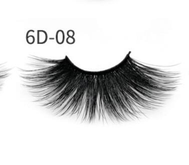 Nethong 25mm mink false eye lashes 6D three-dimensional messy cross-eye lashes Europe and the United States cross-border for eye lashes - iztia