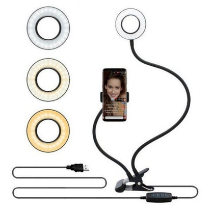 LED Selfie Ring Light for Live Adjustable Makeup Light-8cm Stand - iztia