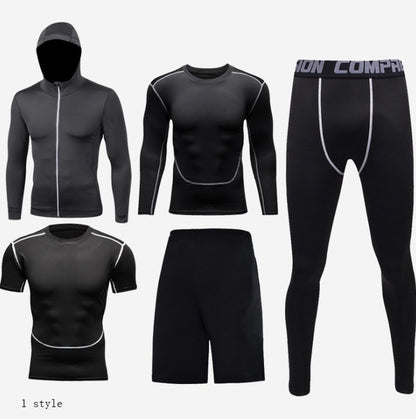 Fitness clothing suit basketball tights - iztia