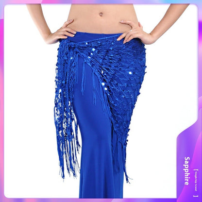 Mermaid Sequined Triangle Hip Scarf Clothing - iztia