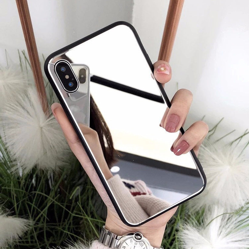 Compatible with Apple, iphoneX mirror phone case iphone7/8plus make-up self-timer glass case - iztia