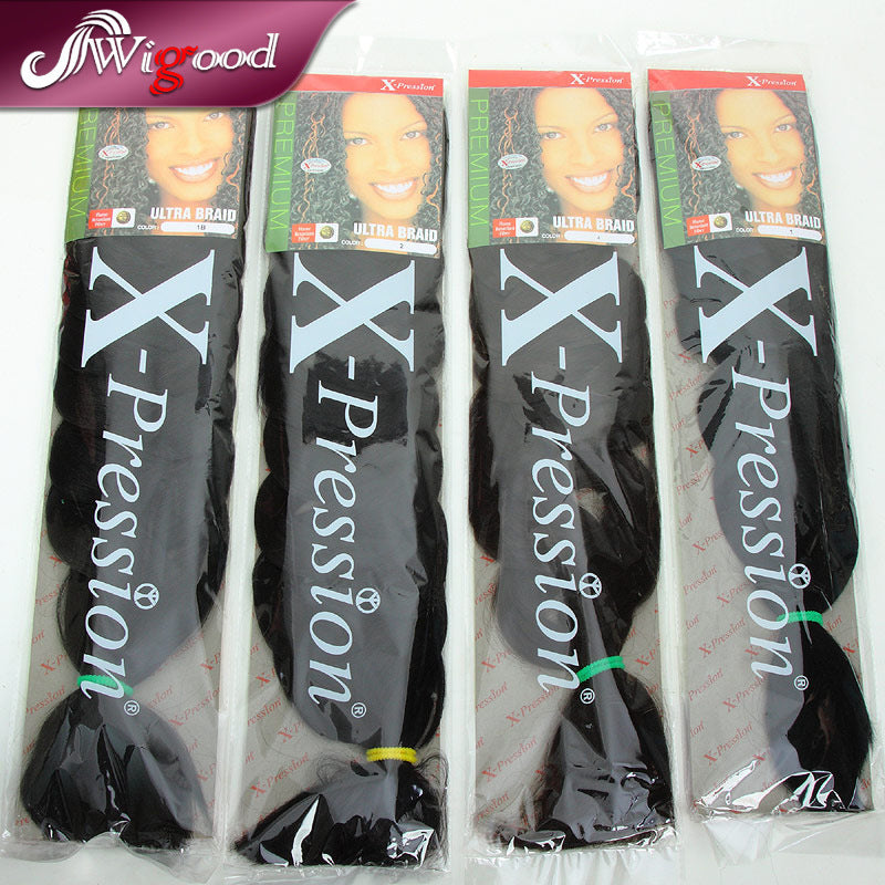 New African Chemical Fiber XpressionBraid Hair, European and American Natural Wig Black Braid Mixed Color - iztia