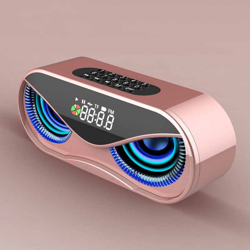 Colorful lights, dual speakers, digital buttons, song, Bluetooth speaker - iztia