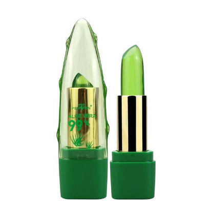 Aloe Vera Gel Color Changing Lipstick Gloss  Moisturizer Anti-drying Desalination Fine-grain Lip Blam Care - iztia