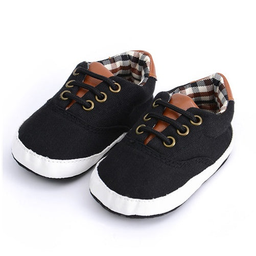 Solid color casual lace soft bottom baby canvas shoes baby shoes toddler shoes - iztia