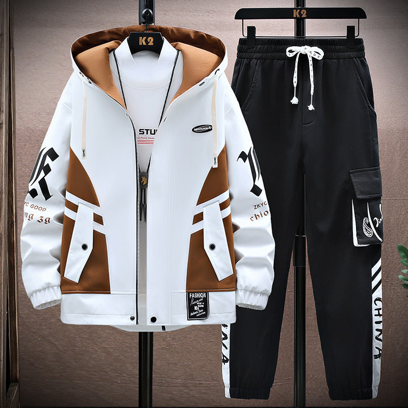 Fall Jacket Trousers Men Leisure Set - iztia