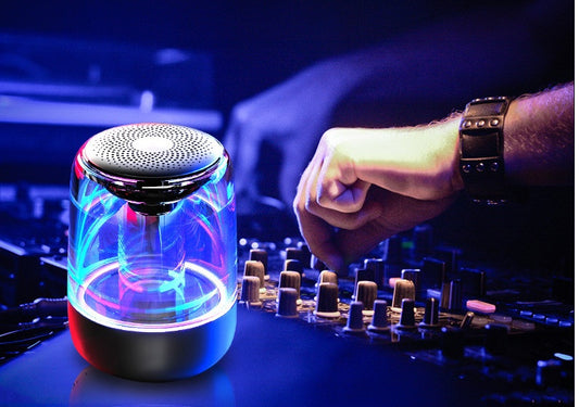 Portable Speakers Bluetooth Column Wireless Bluetooth Speaker Powerful Bass Radio with Variable Color LED Light - iztia