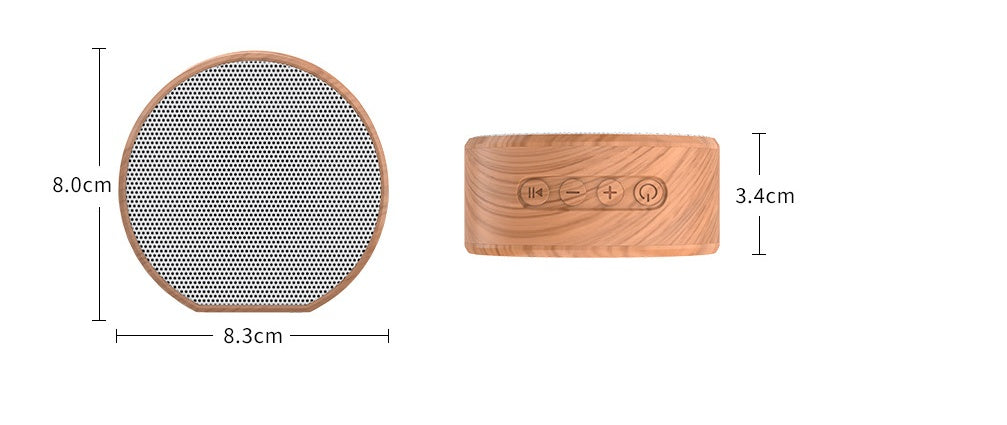 Mini Wood Bluetooth Speaker Portable Outdoor Wireless Support AUX TF - iztia