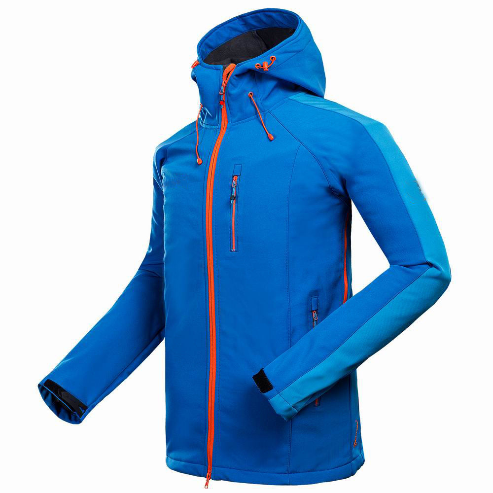 New foreign trade men outdoor mountaineering camping leisure sports clothing anti wind compound jacket soft shell jacket - iztia