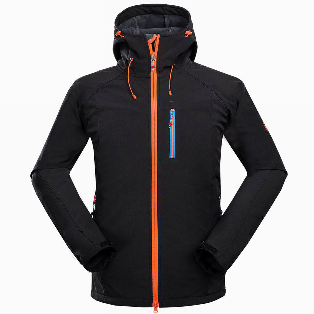 New foreign trade men outdoor mountaineering camping leisure sports clothing anti wind compound jacket soft shell jacket - iztia