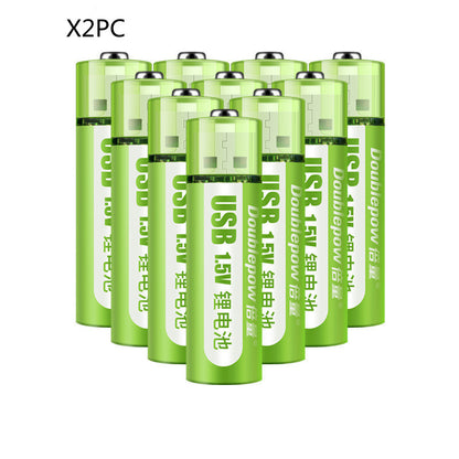 USB Rechargeable Battery No. 5, No. 7 Lithium Battery, Large Capacity 1.5v Constant Voltage AA - iztia