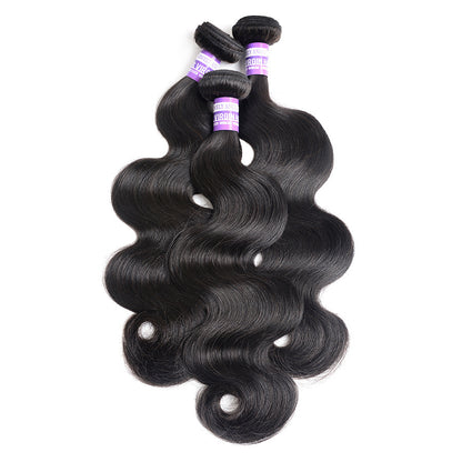 Silky Brazilian Virgin Body Wave Hair - 100% Unprocessed Human Hair Extension Weave - Natural Black Color - 100g Bundle - iztia