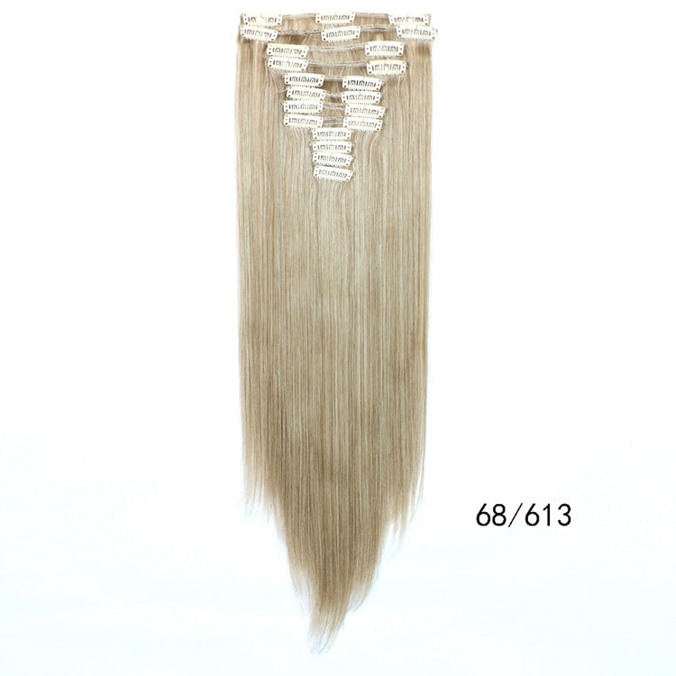 Straight hair wig piece clip hairless hair extension piece - iztia