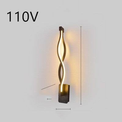 led wall lamp nordic minimalist bedroom bedside lamp - iztia