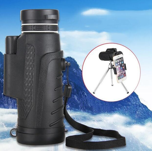 Compatible with Apple, High Quality 40X60 HD Zoom Telephoto Monocular Telescope With Clip + Tripod For Mobile Phone - iztia