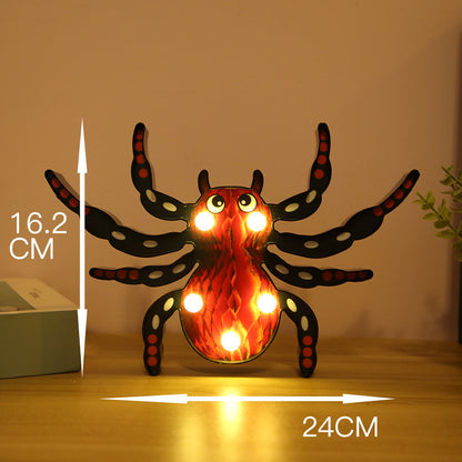 Halloween Lights Decoration LED Light Pumpkin Spider Bat Skull Outdoor Decorative Modeling Room Lights Decor Helloween Party - iztia