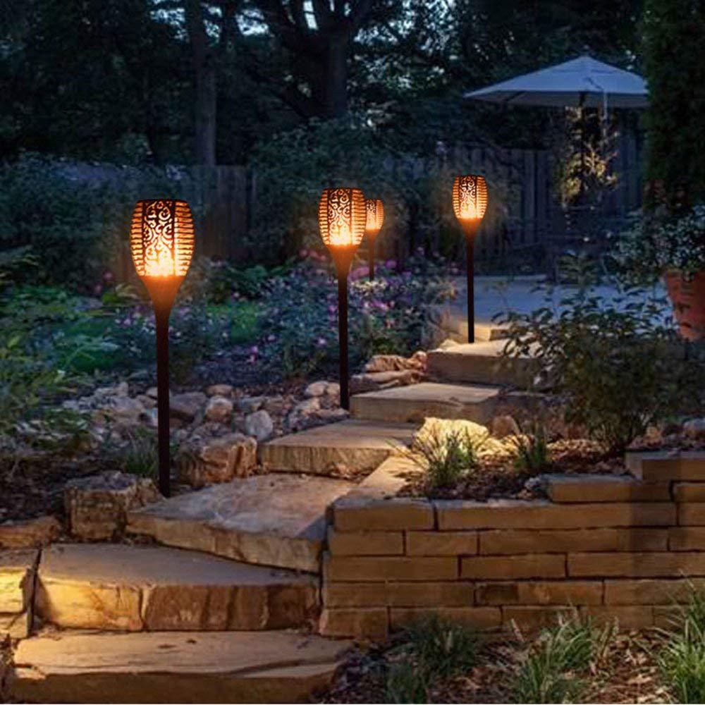 LED Waterproof  Solar Torch Light Lamp Outdoor Landscape Decoration Garden Lawn Light - iztia