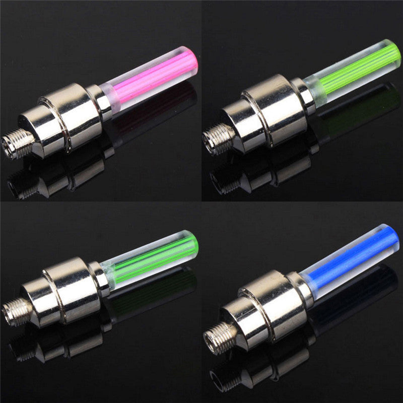 Neon Lights Tyre Wheel Valve Cap Light LED Car Tire Valve Caps Air Cover Tire Rim Valve Wheel Stem Cap Bike Light - iztia