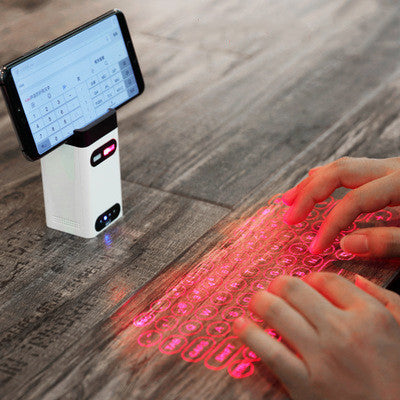 LEING FST Virtual Laser Keyboard Bluetooth Wireless Projector Phone Keyboard For Computer Pad Laptop With Mouse Function - iztia