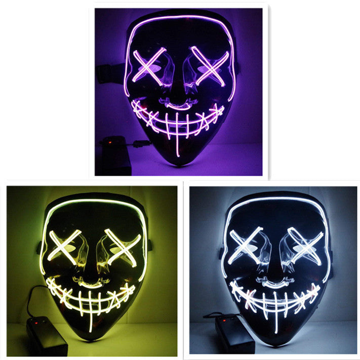 Line Up Festive Led Glitter Grimace Glow Mask - iztia