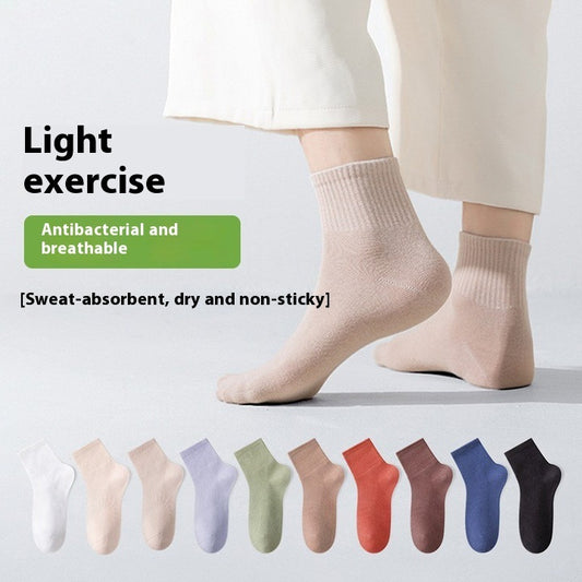 All-in-one Machine Weaving Spring And Summer Antibacterial Breathable Cotton Men's Socks - iztia