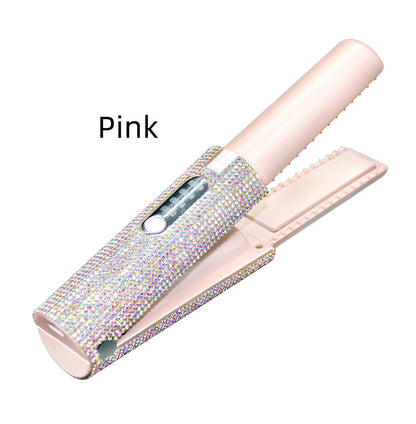 2-In-1 Electric USB Hair Straightening Brush Straightener Brush Multifunctional Comb Straightening Styler Hair Curler - iztia