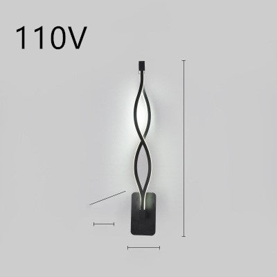 led wall lamp nordic minimalist bedroom bedside lamp - iztia