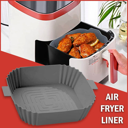 Air Fryer Silicone Pot Basket Liners Non-Stick Safe Oven Baking Tray Accessories - iztia