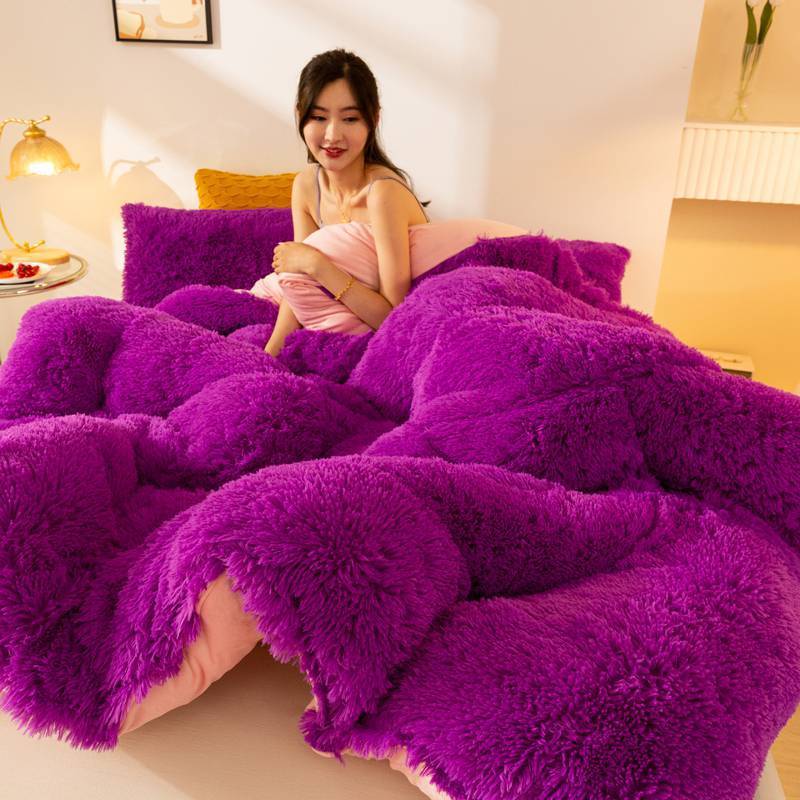 Super Soft Long Fleece Mink Crystal Velvet Thickened Warm Winter Quilt - iztia