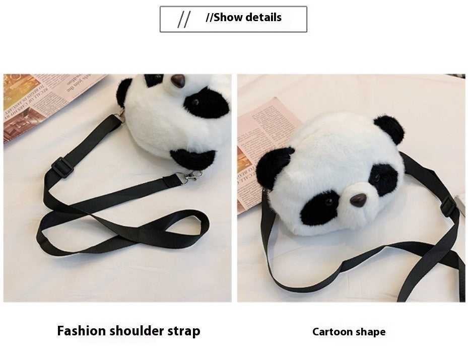 Panda Backpack Doll Phone Shoulder Bag Plush Toy - iztia