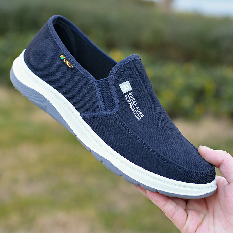 Denim Casual Shoes Slip-on Simple Slip-on Soft Bottom Work Shoes Board Shoes - iztia