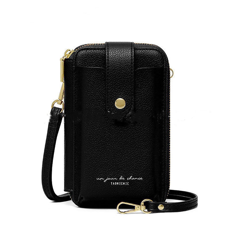 Korean Style Advanced Simple Large Capacity Vertical Creative Mobile Phone Bag Women's Pu Purse - iztia