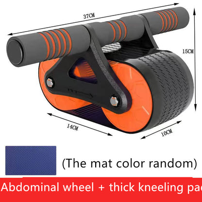 Double Wheel Abdominal Exerciser Women Men Automatic Rebound Ab Wheel Roller Waist Trainer Gym Sports Home Exercise Devices - iztia