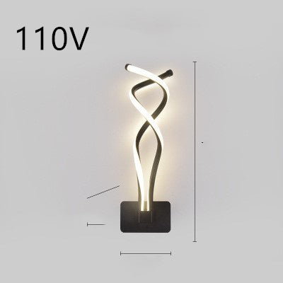 led wall lamp nordic minimalist bedroom bedside lamp - iztia