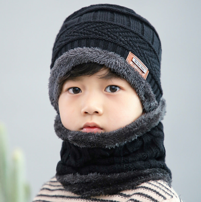 Warm knitted hat children's cap - iztia