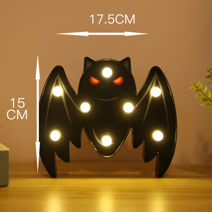 Halloween Lights Decoration LED Light Pumpkin Spider Bat Skull Outdoor Decorative Modeling Room Lights Decor Helloween Party - iztia