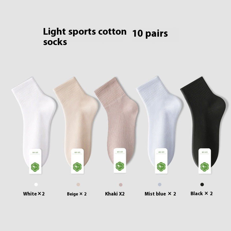 All-in-one Machine Weaving Spring And Summer Antibacterial Breathable Cotton Men's Socks - iztia