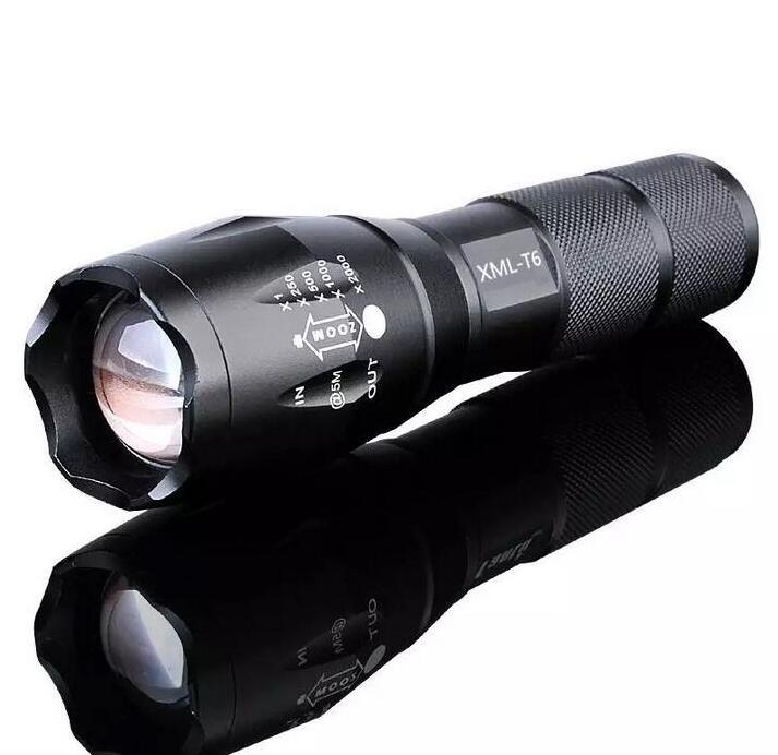 led Zoom Flashlight Torch Tactical 5000 Lumens Led High Power Flashlights AAA or 18650 battery kit - iztia