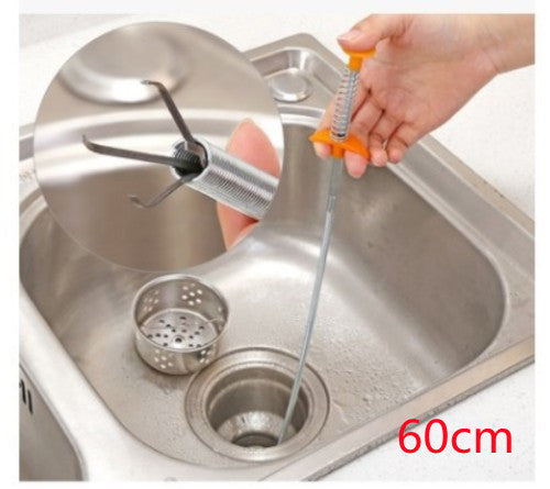 60CM Sewer Dredger Spring Pipe Dredging Tool Household Hair Cleaner Drain Clog Remover Cleaning Tools Household For Kitchen Sink Kitchen Gadgets - iztia