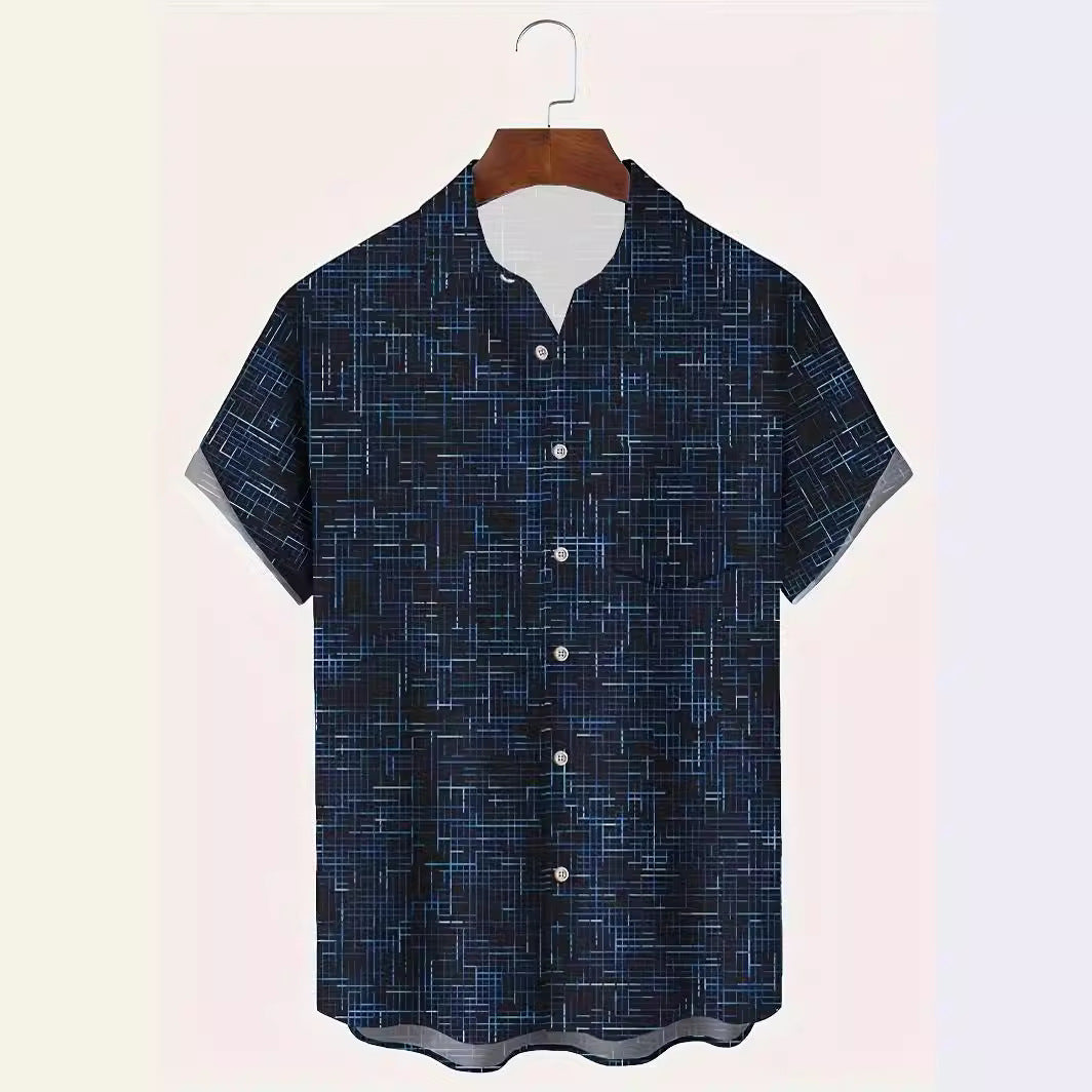 Fashion Printed Shirt Summer Menswear Printing - iztia