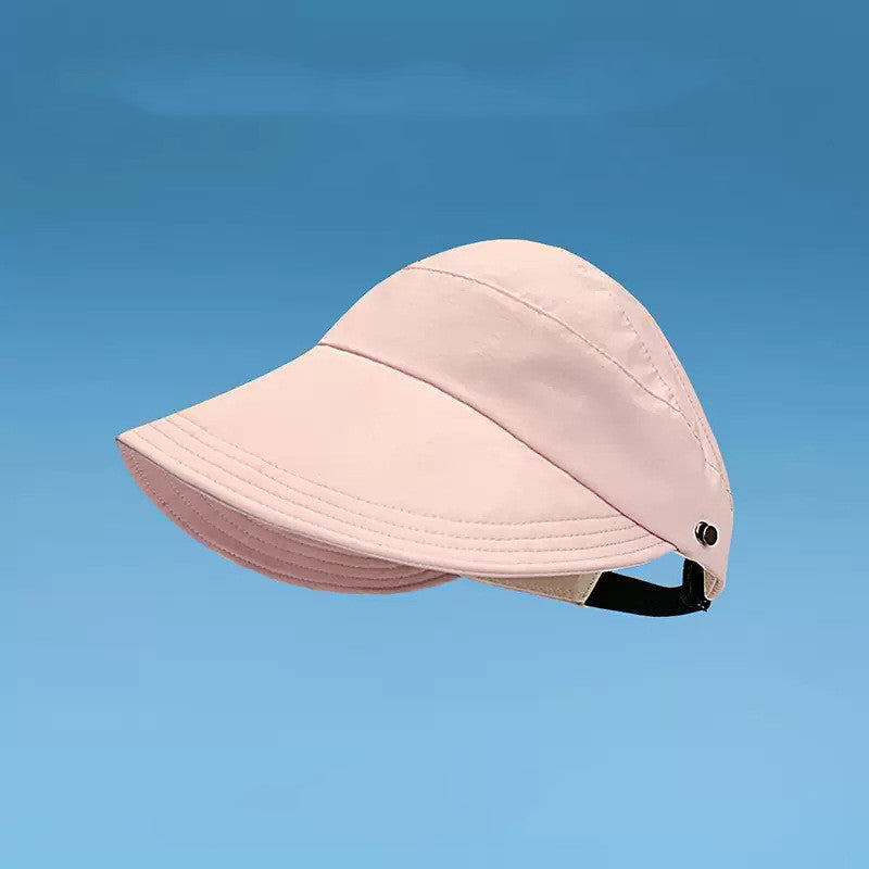 Women's Empty-top Peaked Cap Summer Sun Protection Visor Quick Drying Hat - iztia