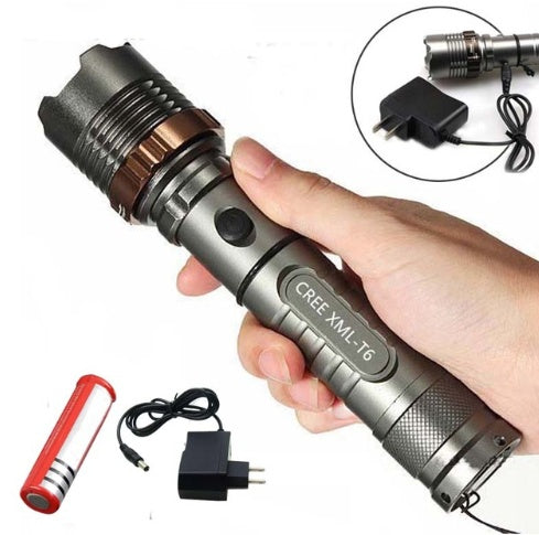 CREE t6 glare flashlight T6 flashlight T6 zoom rechargeable flashlight - iztia