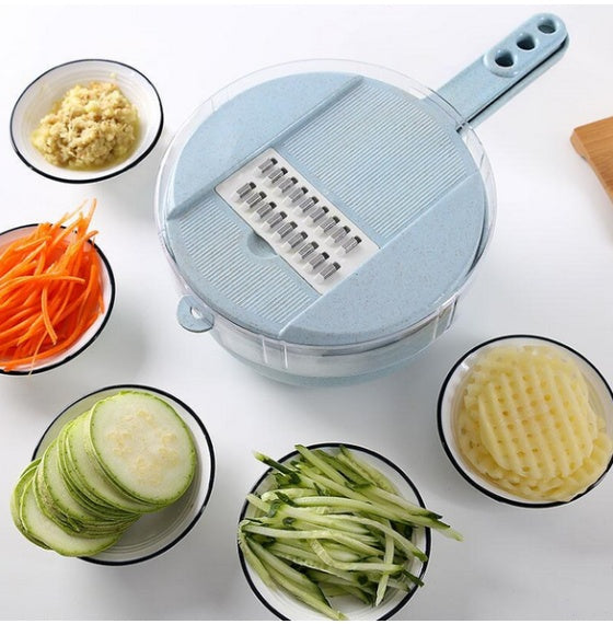 8 In 1 Mandoline Slicer Vegetable Slicer Potato Peeler Carrot Onion Grater With Strainer Vegetable Cutter Kitchen Accessories - iztia