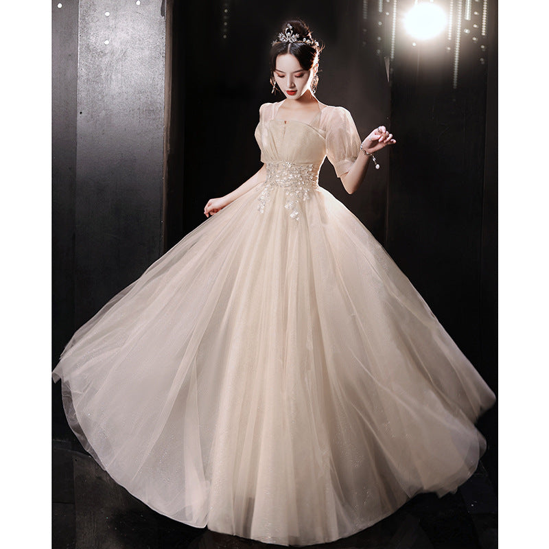 New Birthday Banquet Party Elegant Socialite Host Fairy Slim Evening Dress For Women - iztia