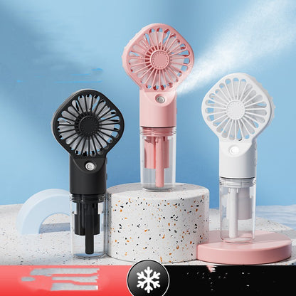 Strong Power Spray Humidification Small Fan Humidification Usb Charging Portable Fan Icy And Refreshing Fan Water Supplement - iztia