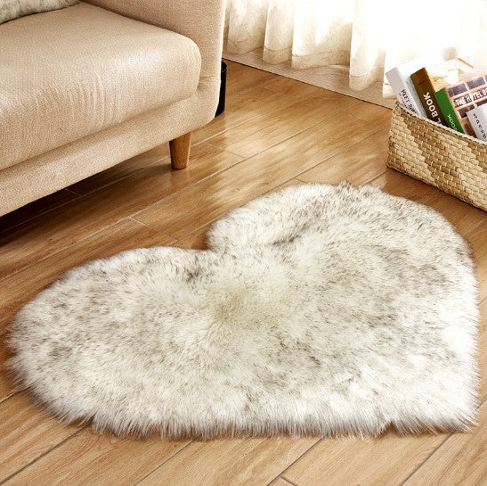 Plush Heart Shaped Carpet Non-Slip Mat Fluffy Rug Floor Mat Blanket Sofa Cushion Foot Pad Carpets For Living Room Home Decor - iztia